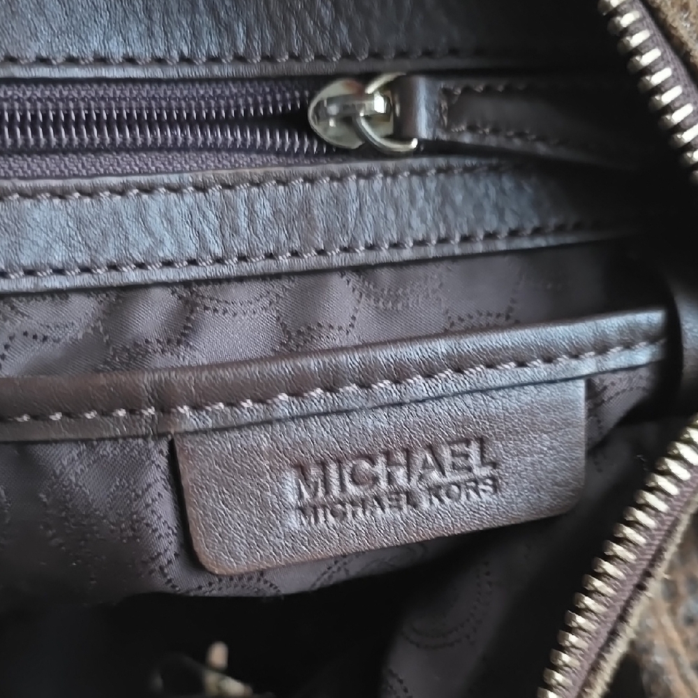 Michael Kors Brown Suede Leather Python Embrossed… - image 9